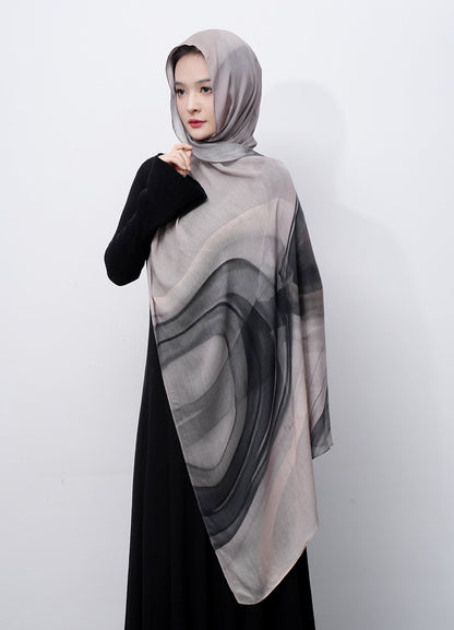 Modal cotton patterned hijab