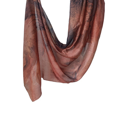 [Polyester Cotton Printing] cross-border hot selling watercolor series printed scarf double-sided penetration soft surrounding tie-dye east end