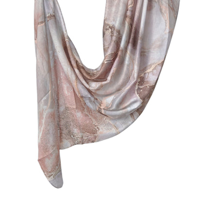 [Polyester Cotton Printing] cross-border hot selling watercolor series printed scarf double-sided penetration soft surrounding tie-dye east end