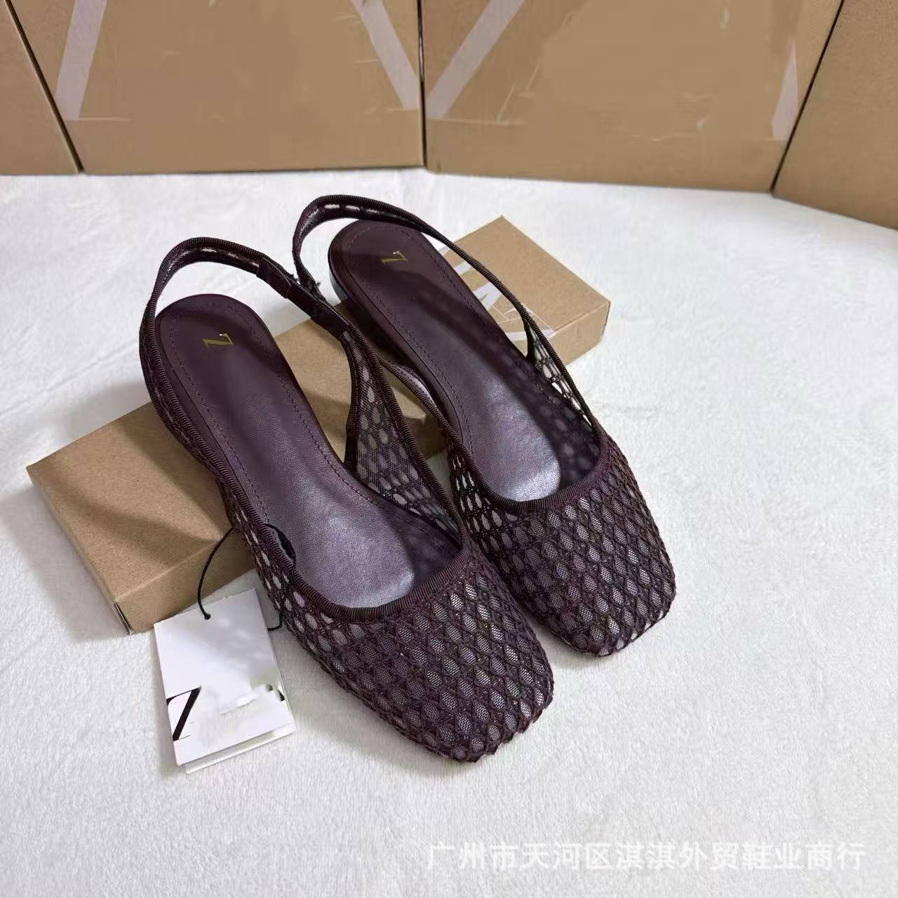 Comfortable and non-tiring for feet, soft soles, non-slip breathable ZA flat slippers, spring and summer cross-border hot-selling African versatile flat women's shoes