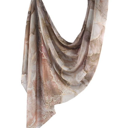 Cross-border hot selling watercolor painting series modal cotton shawl satin print scarf ethnic headscarf women's scarf