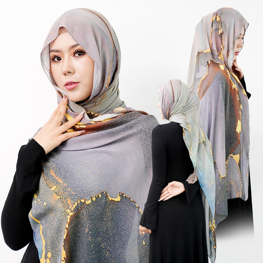 Modal cotton patterned hijab