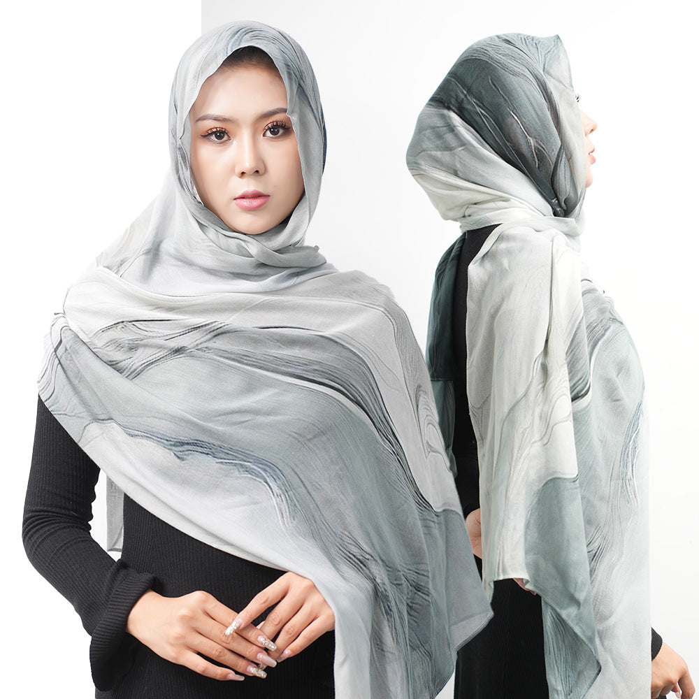 Modal cotton patterned hijab