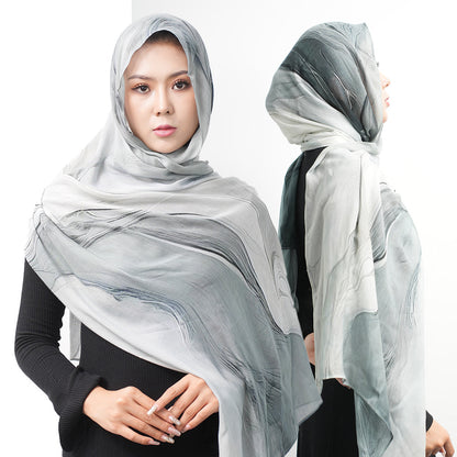 Modal cotton patterned hijab