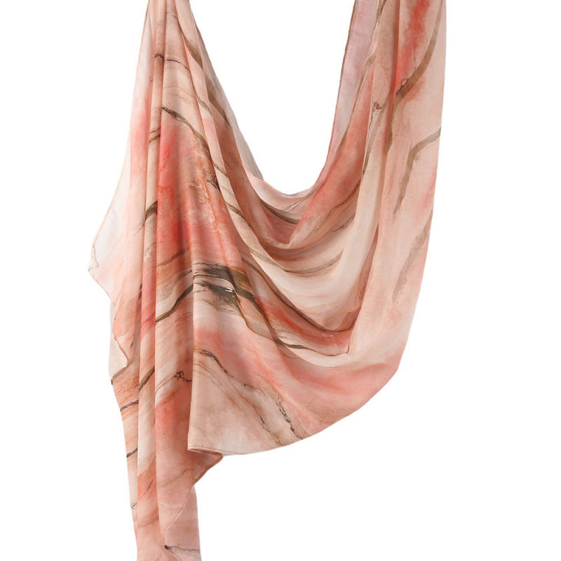 Cross-border hot selling watercolor painting series modal cotton shawl satin print scarf ethnic headscarf women's scarf