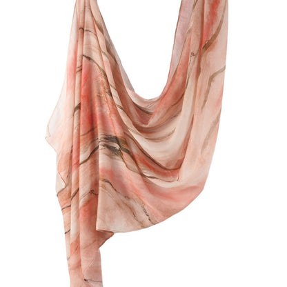 Cross-border hot selling watercolor painting series modal cotton shawl satin print scarf ethnic headscarf women's scarf