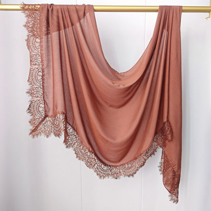 Modal cotton lace modal hijab
