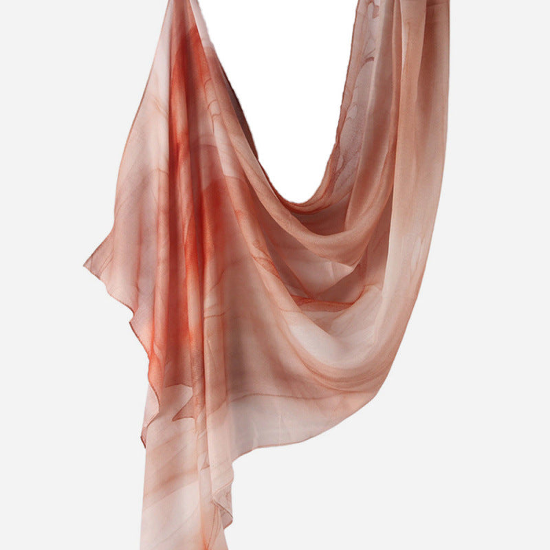 Cross-border hot selling watercolor painting series modal cotton shawl satin print scarf ethnic headscarf women's scarf