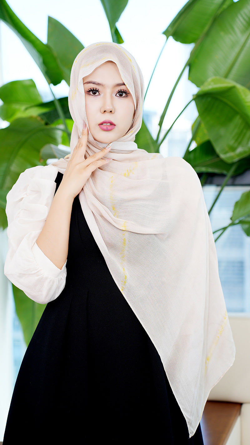 Modal cotton patterned hijab
