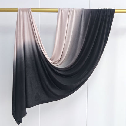 [Glossy cotton gradient double-sided gradient] cross-border new product high-quality silk towel Ombré Jersey Hijab
