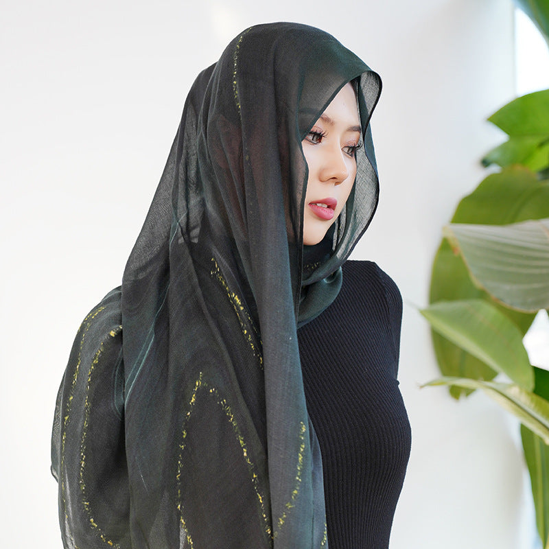 Modal cotton patterned hijab