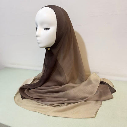 New Modal printed long scarves are bestsellers, autumn and winter new silk scarves and ethnic headscarves are soft and versatile in gradient colors hijab