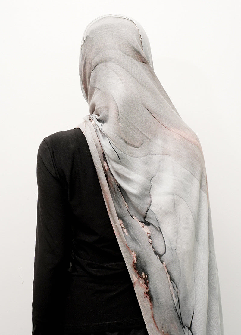 Modal cotton patterned hijab