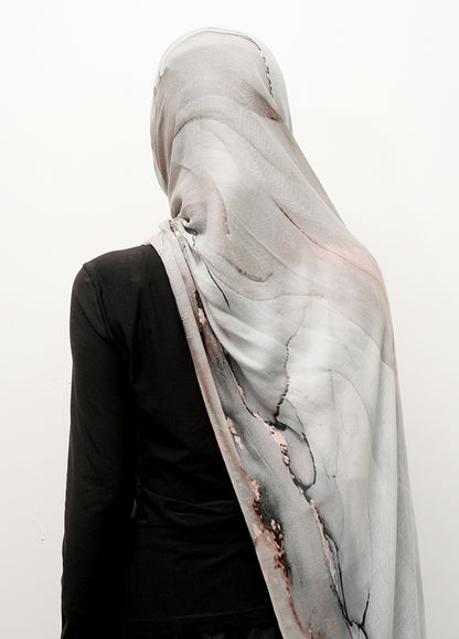 Modal cotton patterned hijab