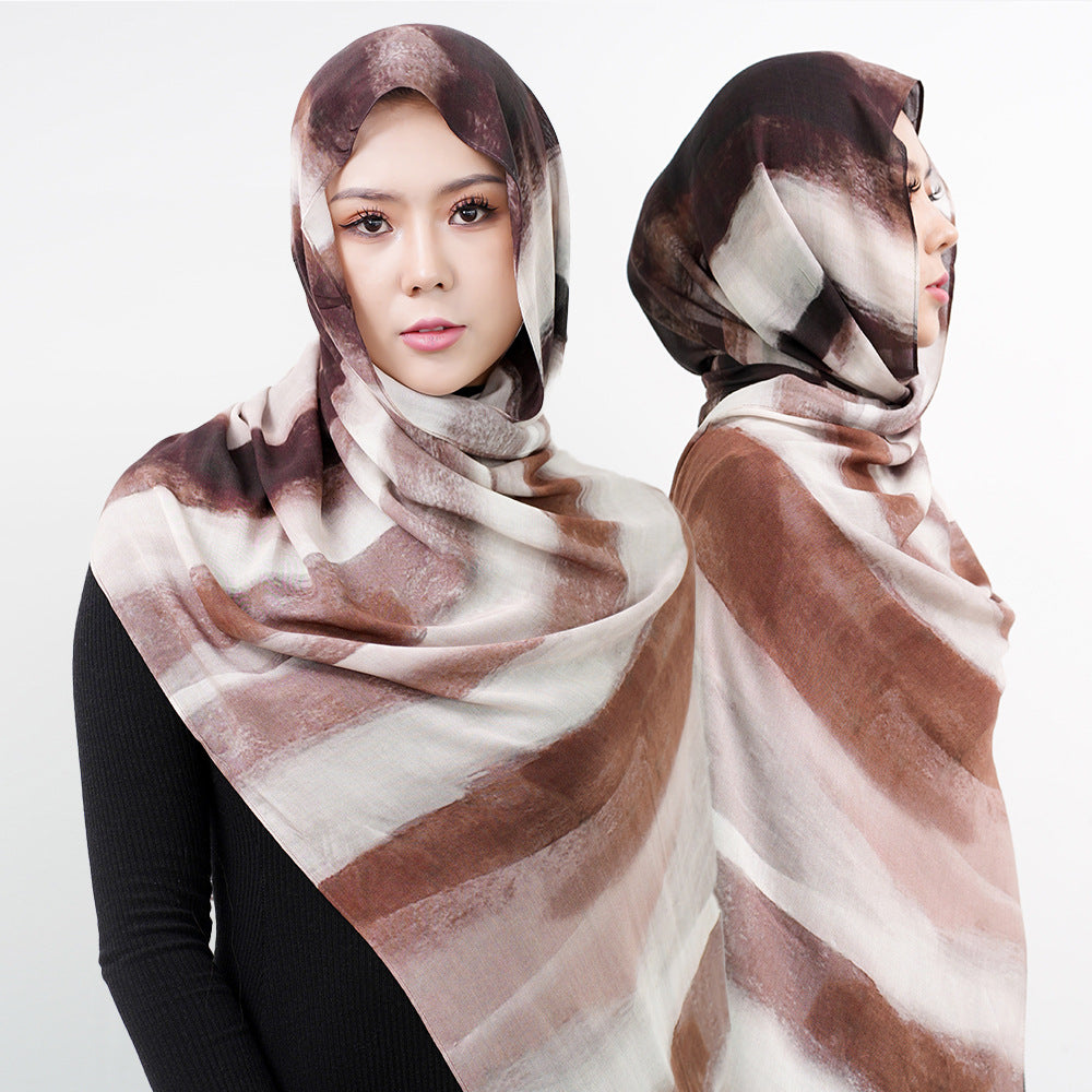 Modal cotton patterned hijab