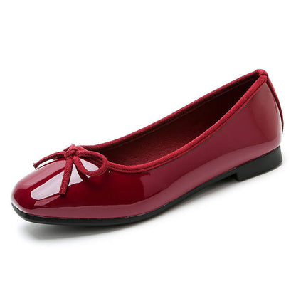 Ballet Bow Square Toe Flats