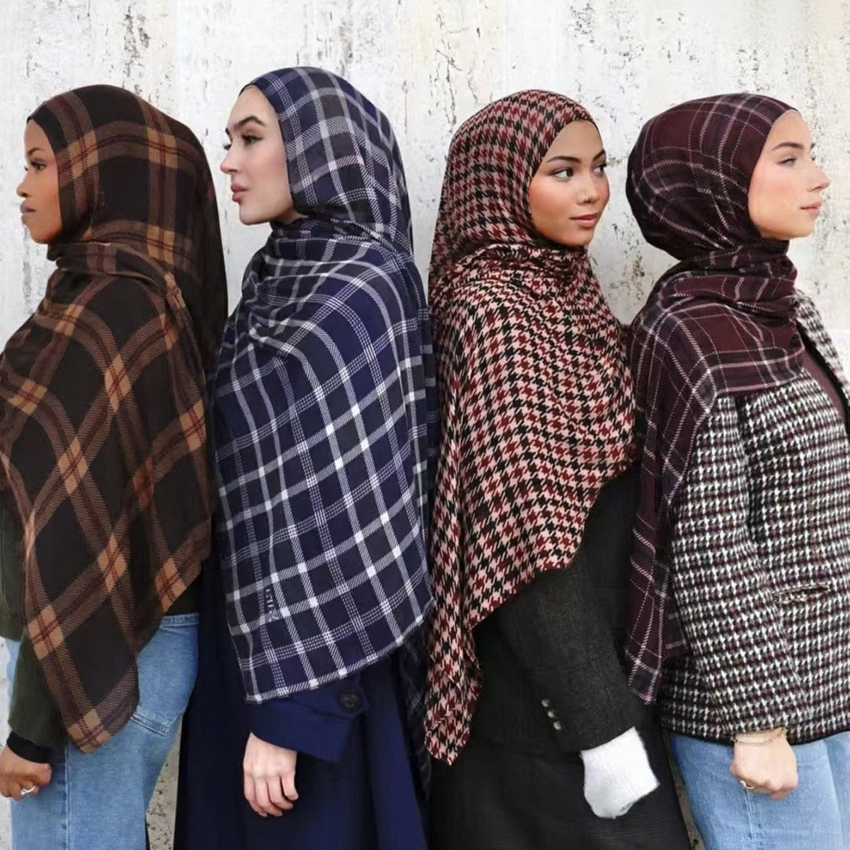 Best-selling Malaysian headscarf printed plaid soft breathable shawl popular European and American scarf in stock