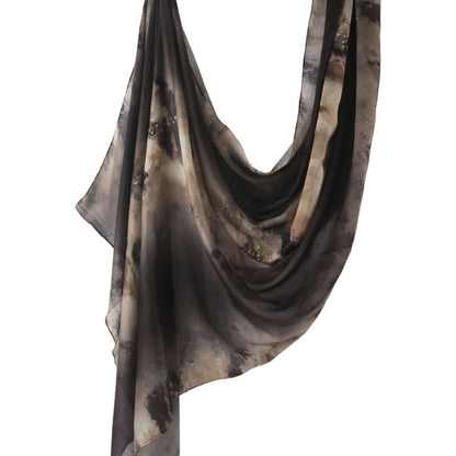 Cross-border hot selling watercolor painting series modal cotton shawl satin print scarf ethnic headscarf women's scarf