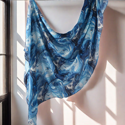 Cross-border hot selling watercolor painting series modal cotton shawl satin print scarf ethnic headscarf women's scarf