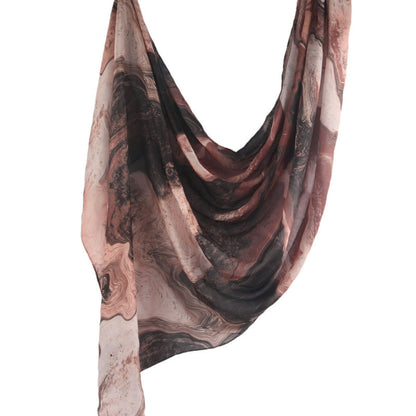 Cross-border hot selling watercolor painting series modal cotton shawl satin print scarf ethnic headscarf women's scarf
