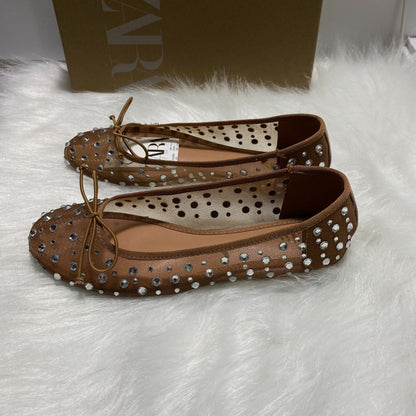 ZA manufacturers 2025 summer foreign trade new breathable flat bottom rhinestone decoration bow fashion and versatile women's shoes