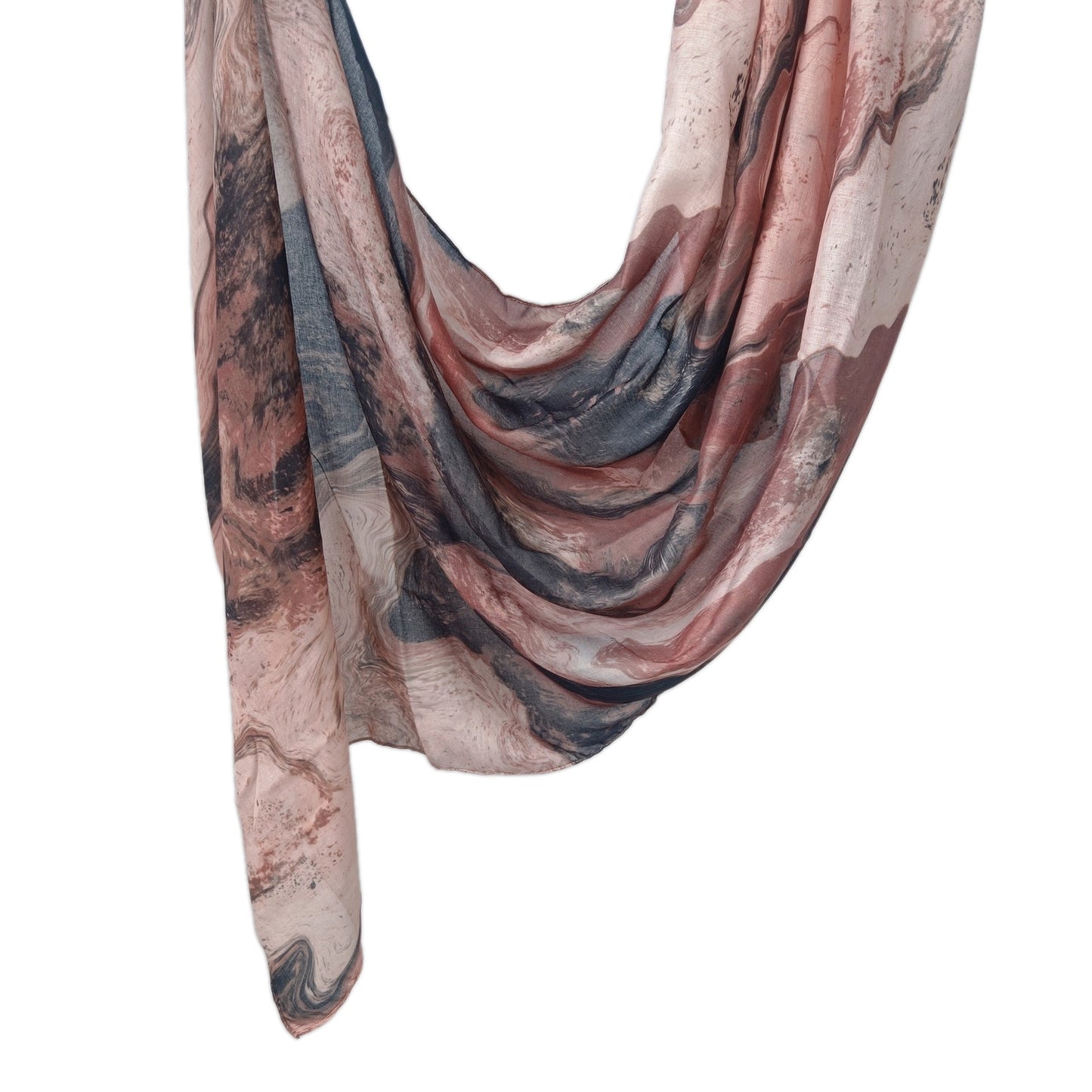 [Polyester Cotton Printing] cross-border hot selling watercolor series printed scarf double-sided penetration soft surrounding tie-dye east end
