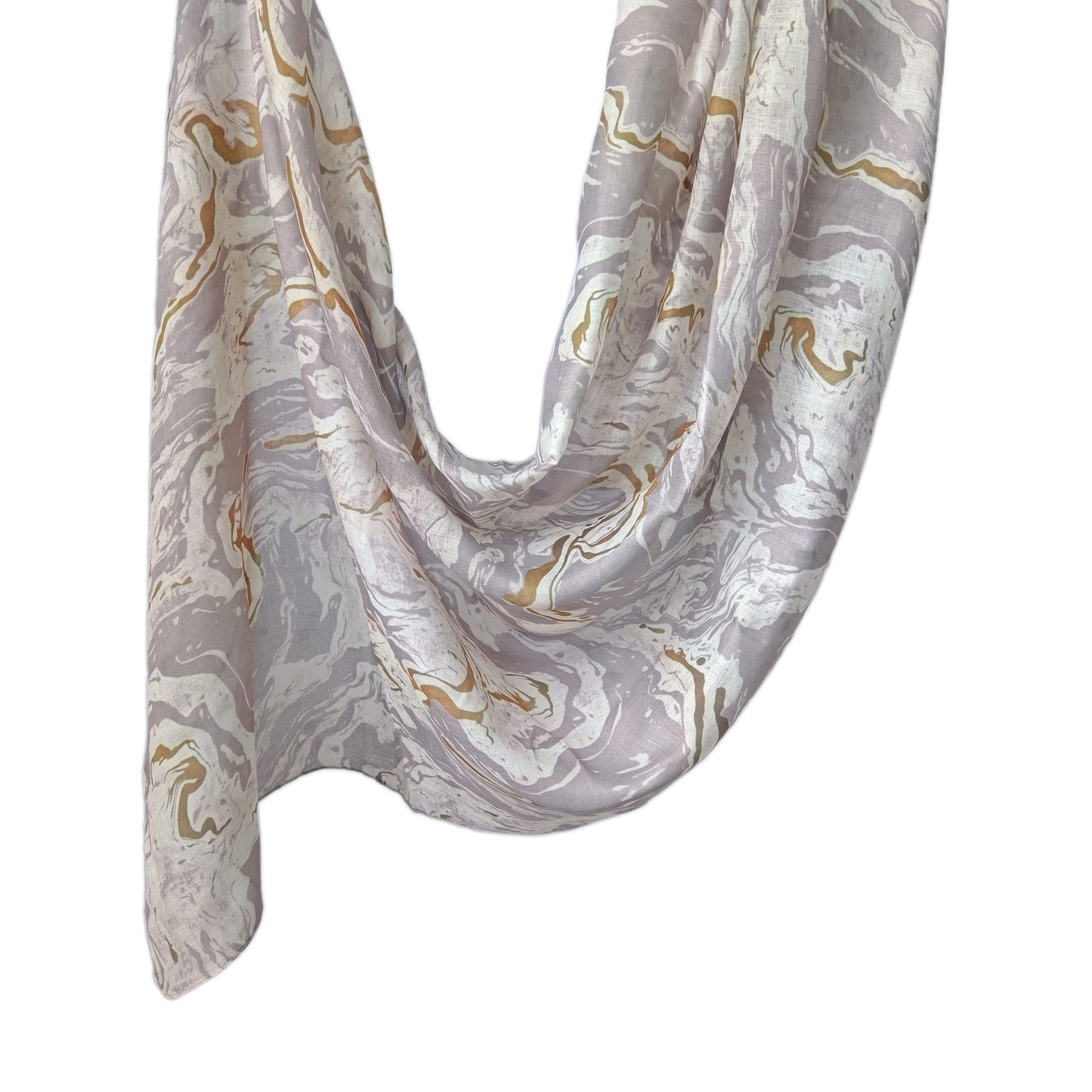 [Polyester Cotton Printing] cross-border hot selling watercolor series printed scarf double-sided penetration soft surrounding tie-dye east end