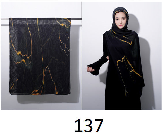Modal cotton patterned hijab