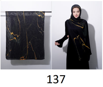 Modal cotton patterned hijab