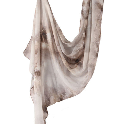 Cross-border hot selling watercolor painting series modal cotton shawl satin print scarf ethnic headscarf women's scarf