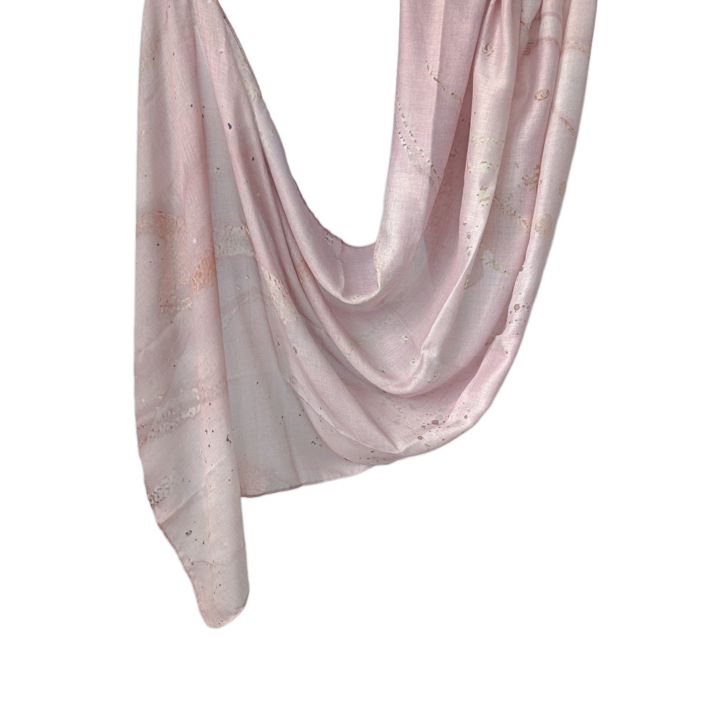 [Polyester Cotton Printing] cross-border hot selling watercolor series printed scarf double-sided penetration soft surrounding tie-dye east end
