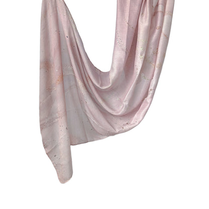 [Polyester Cotton Printing] cross-border hot selling watercolor series printed scarf double-sided penetration soft surrounding tie-dye east end