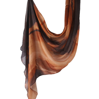 Cross-border hot selling watercolor painting series modal cotton shawl satin print scarf ethnic headscarf women's scarf