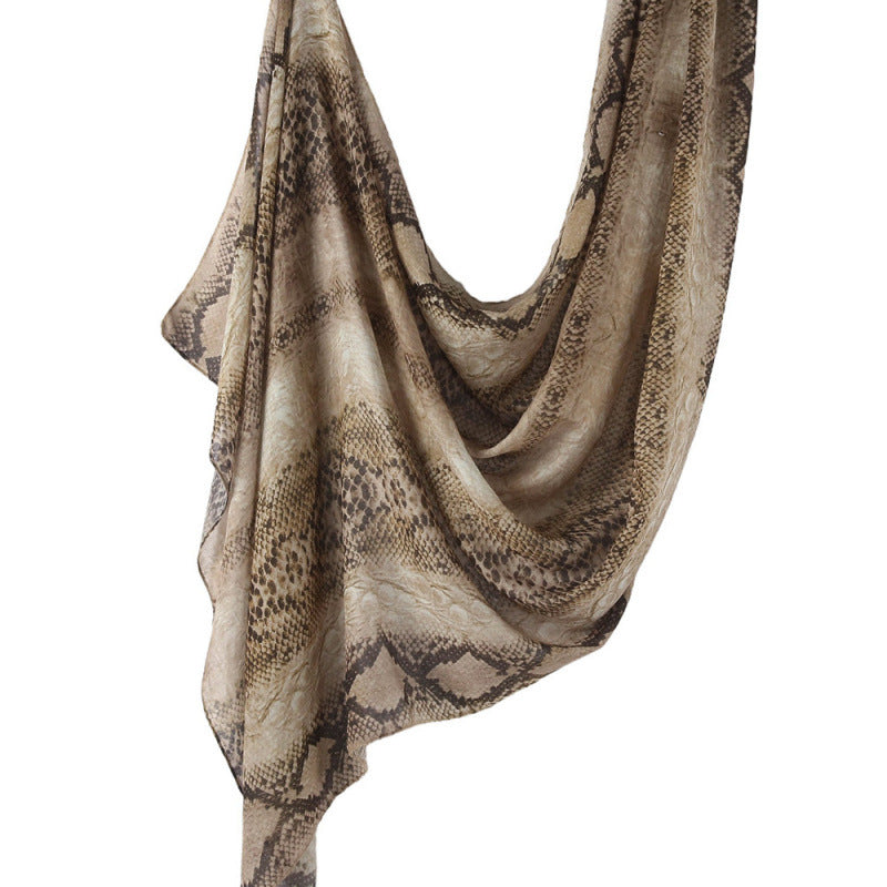 Cross-border hot selling watercolor painting series modal cotton shawl satin print scarf ethnic headscarf women's scarf