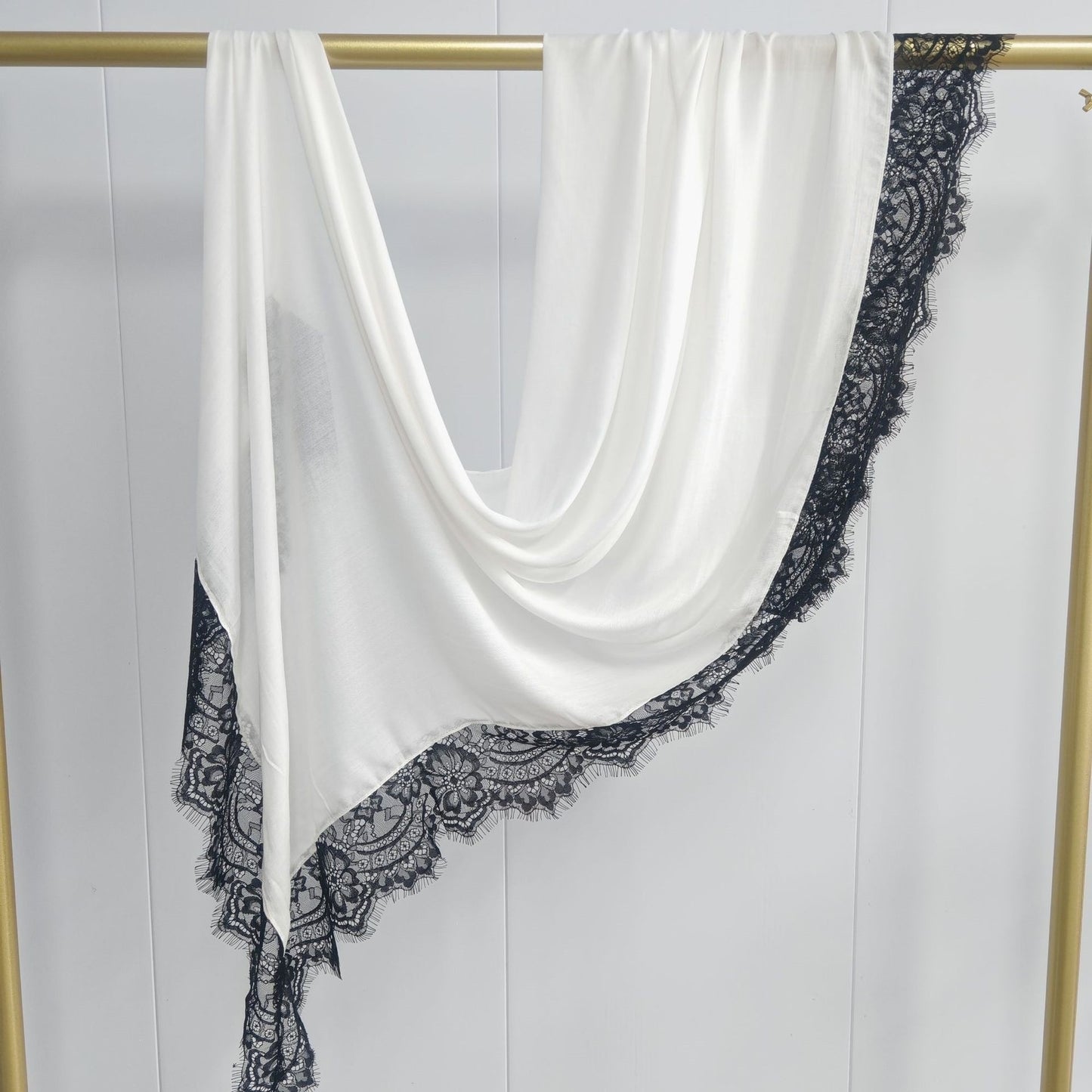 Modal cotton lace hijab
