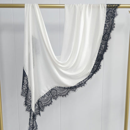 Modal cotton lace hijab