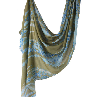 Cross-border hot selling watercolor painting series modal cotton shawl satin print scarf ethnic headscarf women's scarf