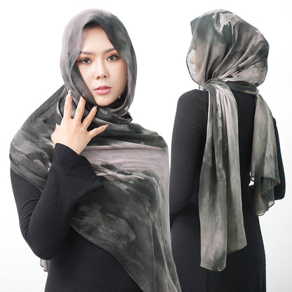 Modal cotton patterned hijab