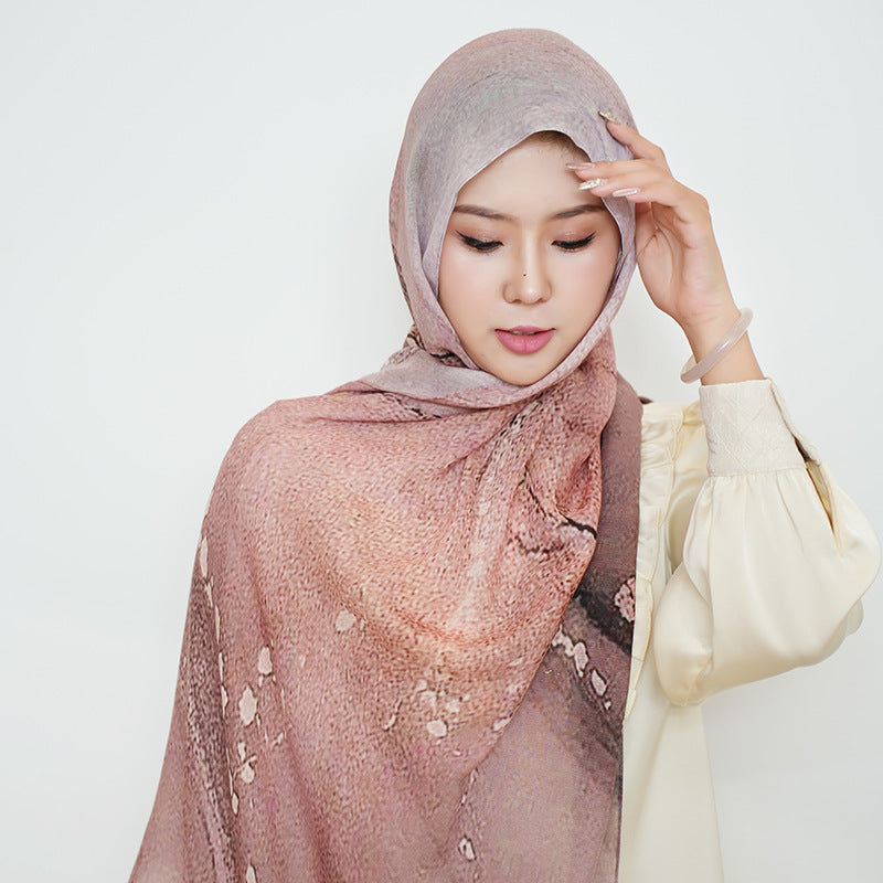 Modal cotton patterned hijab