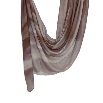 [Polyester Cotton Printing] cross-border hot selling watercolor series printed scarf double-sided penetration soft surrounding tie-dye east end