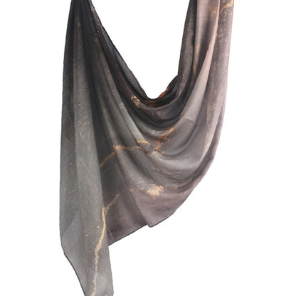 Cross-border hot selling watercolor painting series modal cotton shawl satin print scarf ethnic headscarf women's scarf