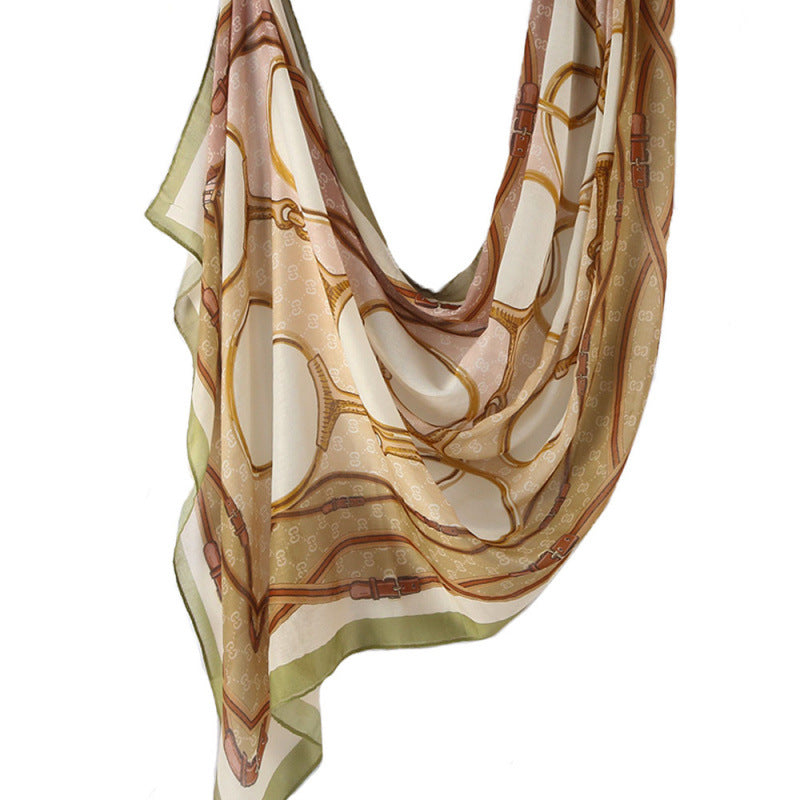 Cross-border hot selling watercolor painting series modal cotton shawl satin print scarf ethnic headscarf women's scarf