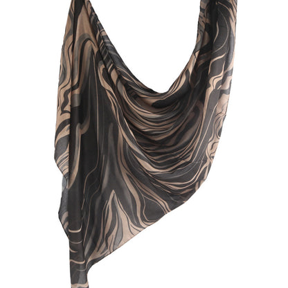 Cross-border hot selling watercolor painting series modal cotton shawl satin print scarf ethnic headscarf women's scarf