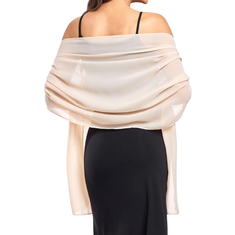 Cross-border soft chiffon scarves and evening dresses wedding shawls bridal scarves women's silk scarves travel sunscreen scarves