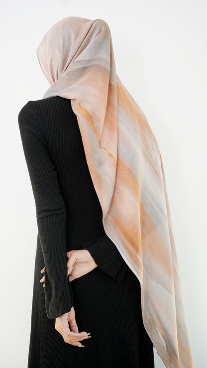 Modal cotton patterned hijab