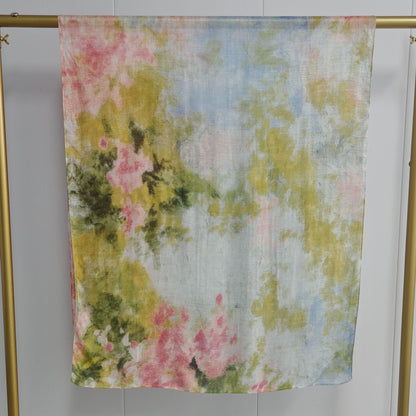 [Modal 40-count double-sided print] Modal print bohemian fashion watercolor marble print