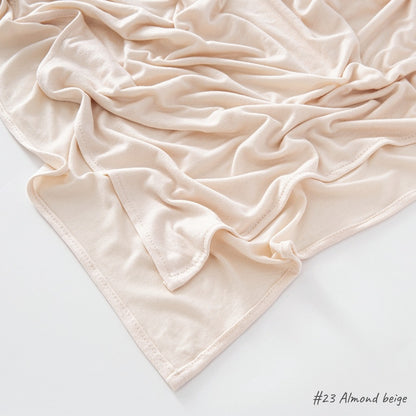 Cross-border hot sale solid color modal large size jersey mercerized cotton women's bag bandana jersey hijab hijab headscarf in stock