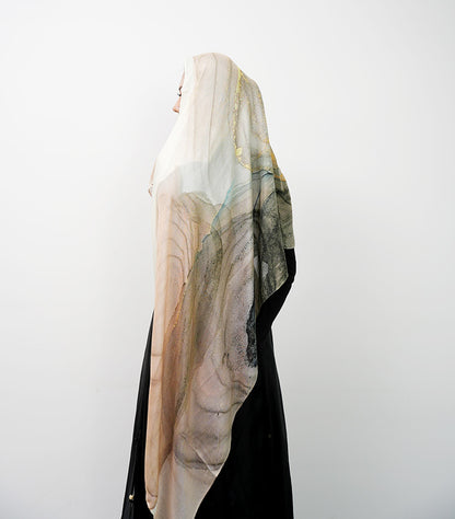 Modal cotton patterned hijab