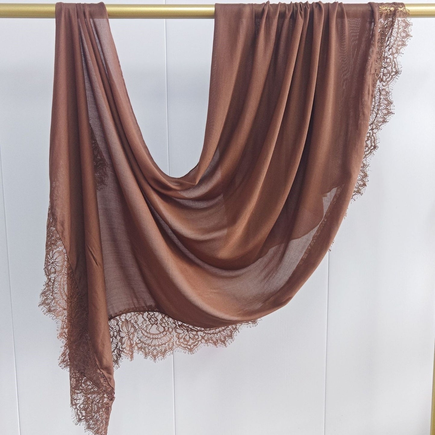 Modal cotton lace hijab