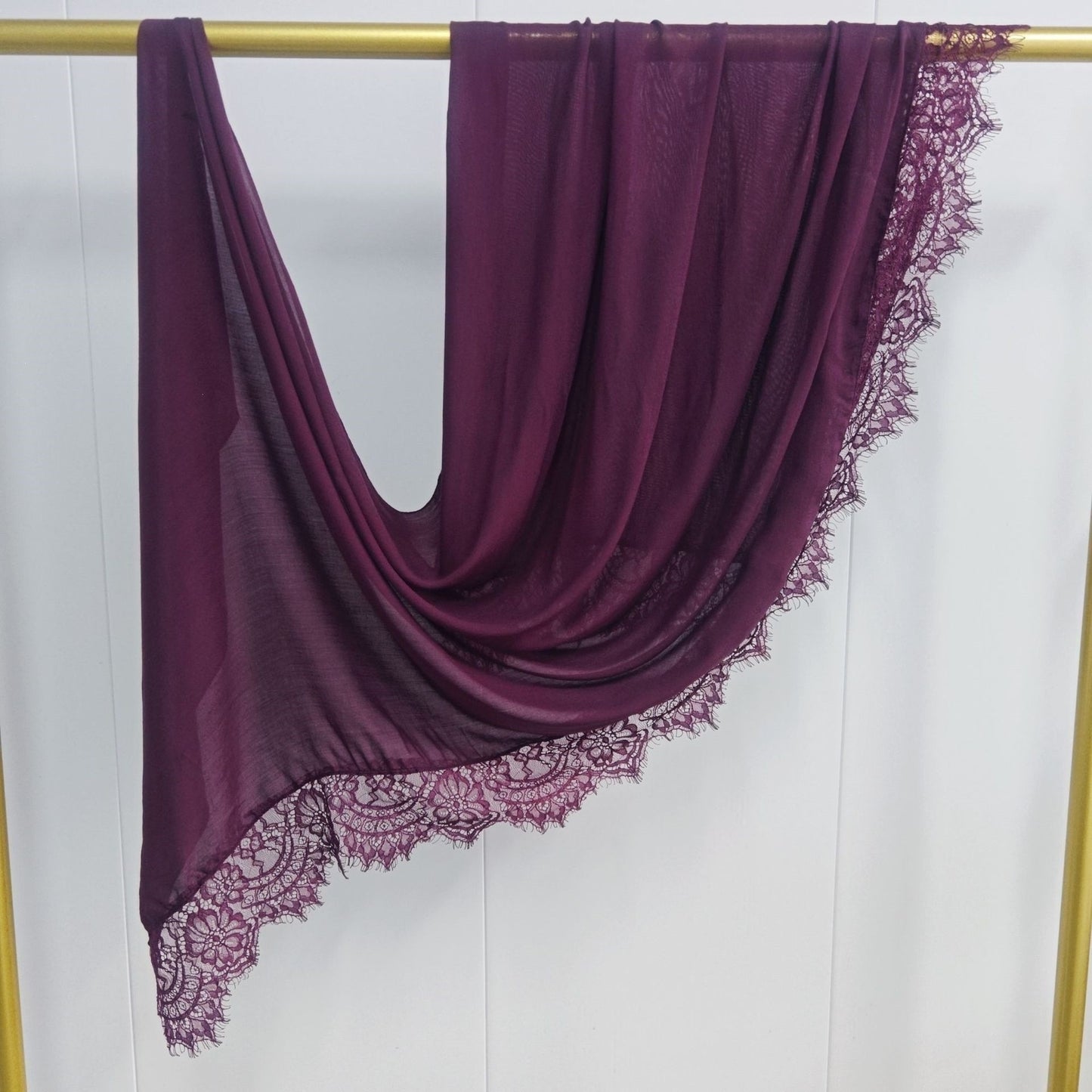 Modal cotton lace hijab